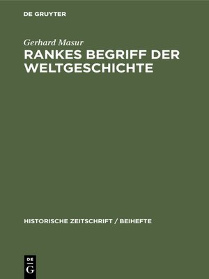 cover image of Rankes Begriff der Weltgeschichte